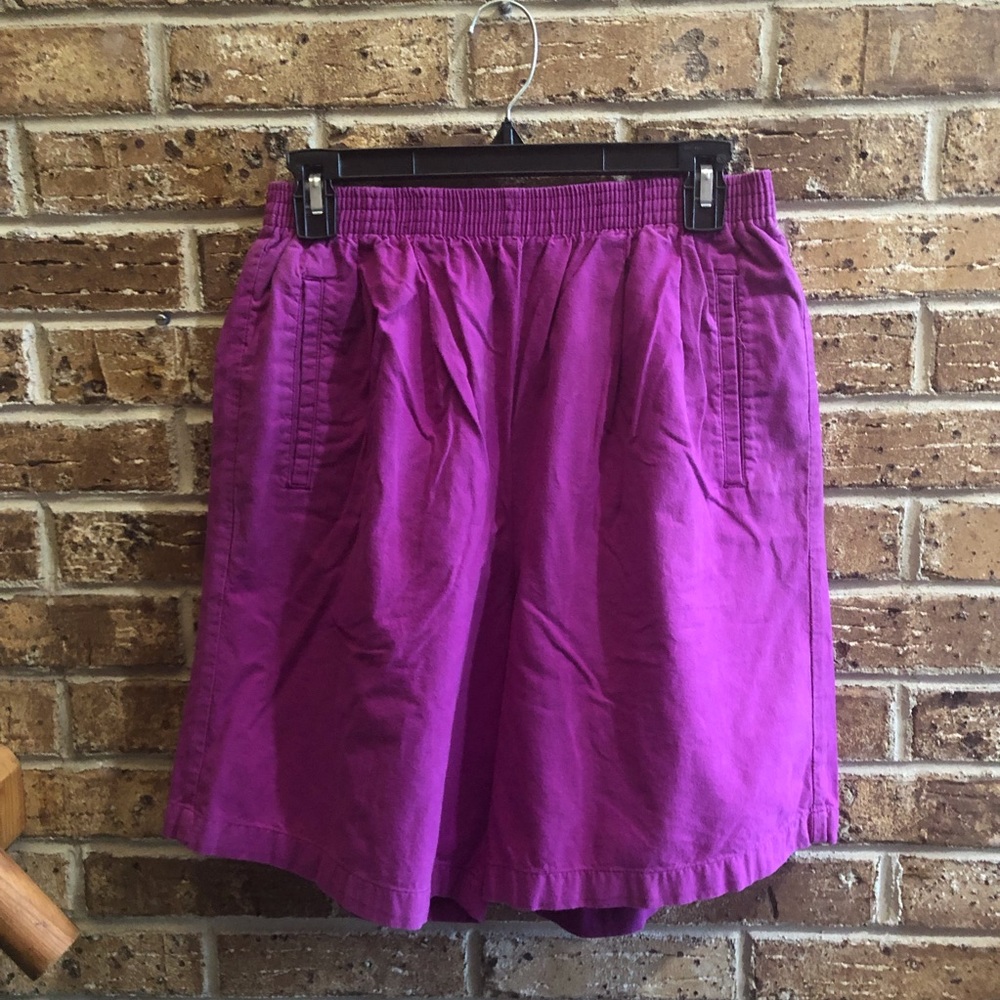 VTG LL Bean Purple Culottes Bermuda Shorts